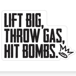 Hit Tanks Throw Gas Logo