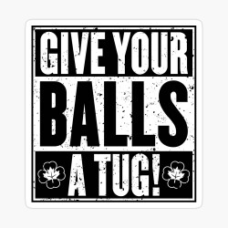 Give your balls a tug. Logo