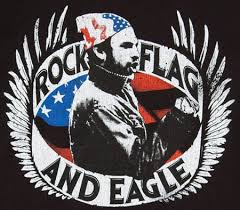 Rock, Flag, & Eagle Logo