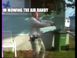 Look Randy I'm mowing the air 1 Logo