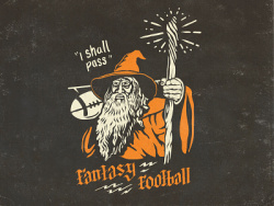 Fantasy football wizard Logo